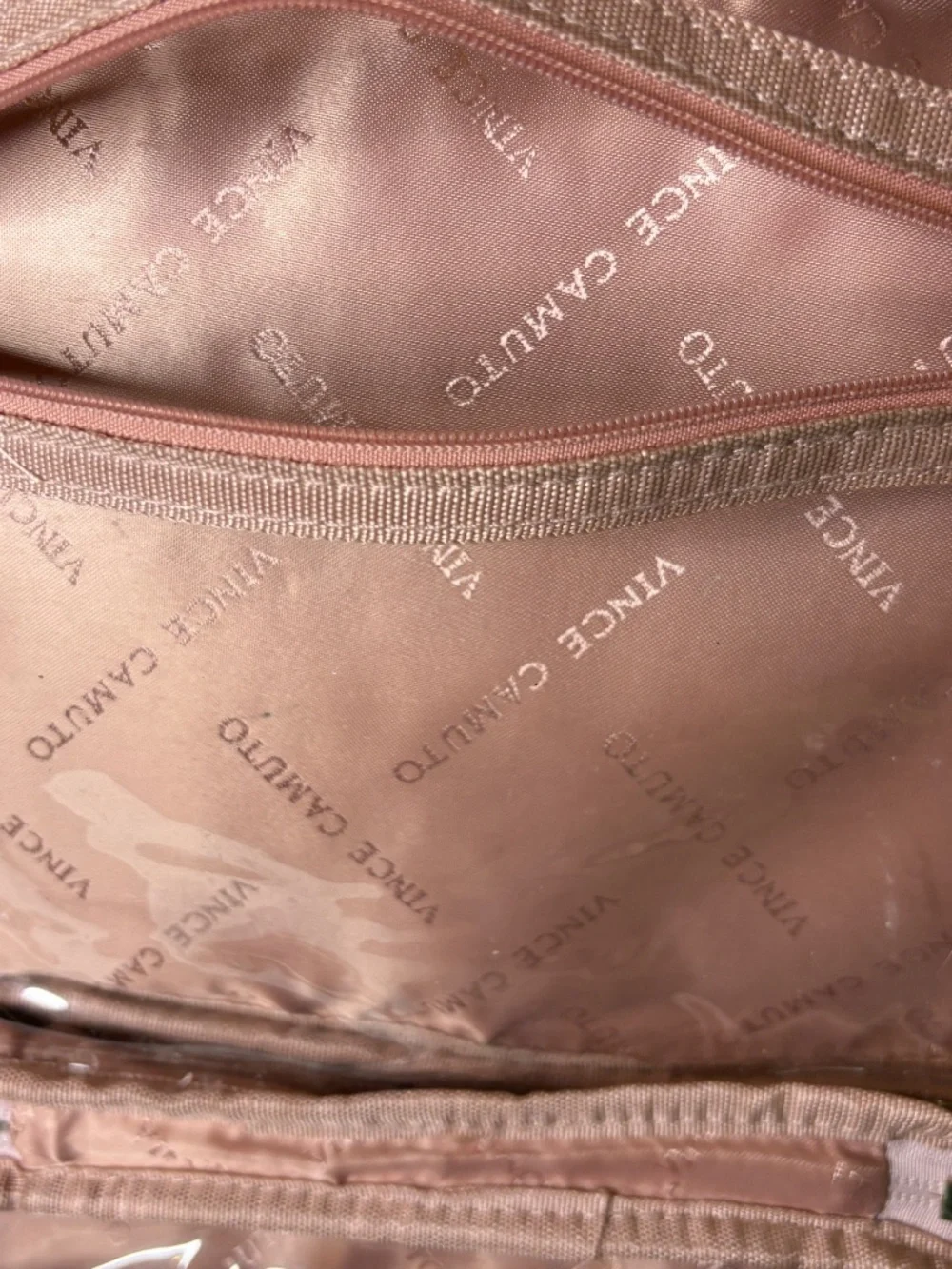 Vince Camuto Floral Gold Damask Cottagecore Zip Hanging Toiletry Case Makeup Bag